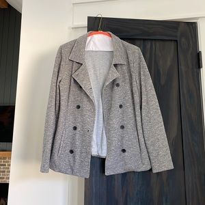 Gray - Market & Spruce - double breasted knit jacket.  Dressy or casual